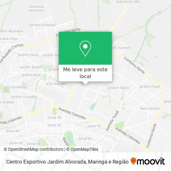 Centro Esportivo Jardim Alvorada mapa