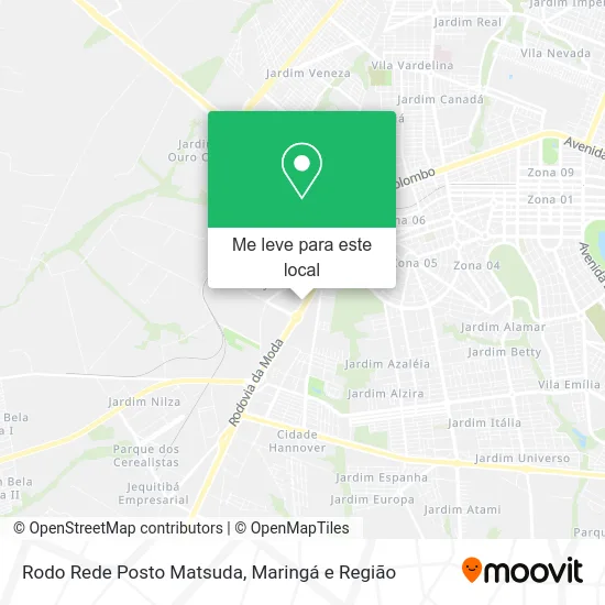 Rodo Rede Posto Matsuda mapa