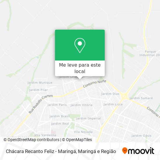 Chácara Recanto Feliz - Maringá mapa