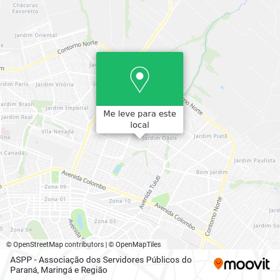 ASPP - Associação dos Servidores Públicos do Paraná mapa