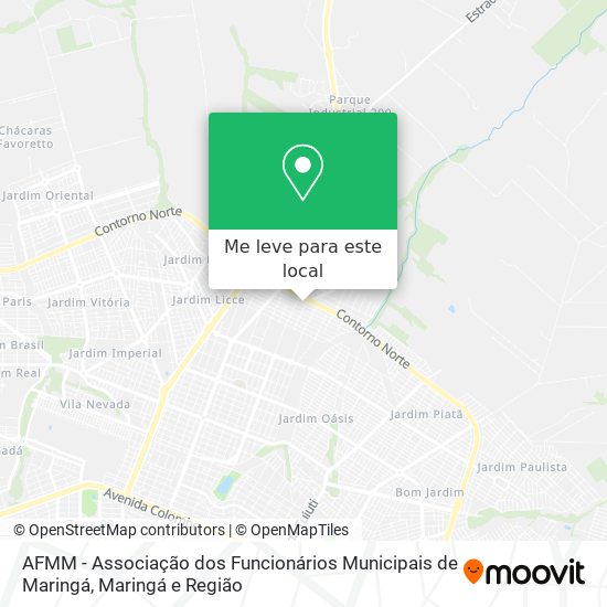 AFMM - Associação dos Funcionários Municipais de Maringá mapa