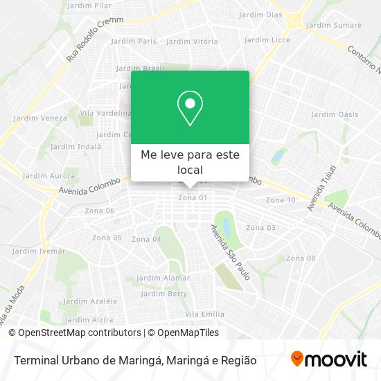 Terminal Urbano de Maringá mapa