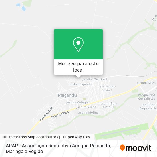 ARAP - Associação Recreativa Amigos Paiçandu mapa