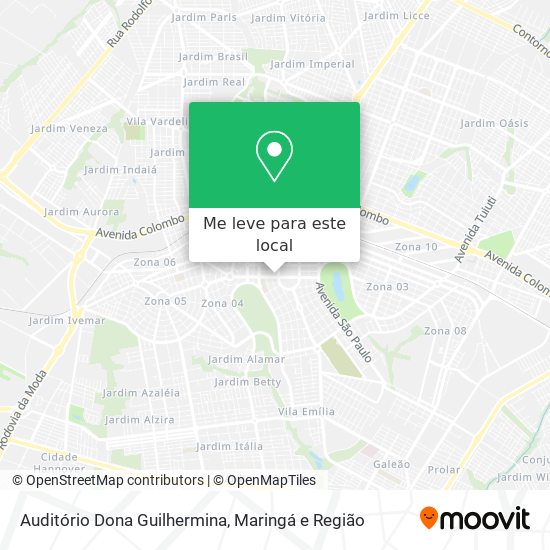 Auditório Dona Guilhermina mapa