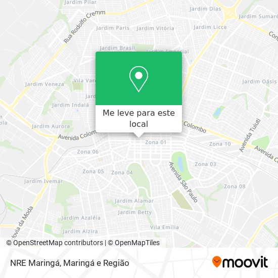 NRE Maringá mapa