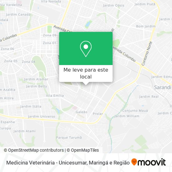 Medicina Veterinária - Unicesumar mapa