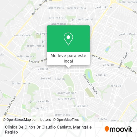 Clínica De Olhos Dr Claudio Caniato mapa