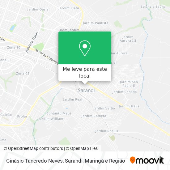 Ginásio Tancredo Neves, Sarandi mapa