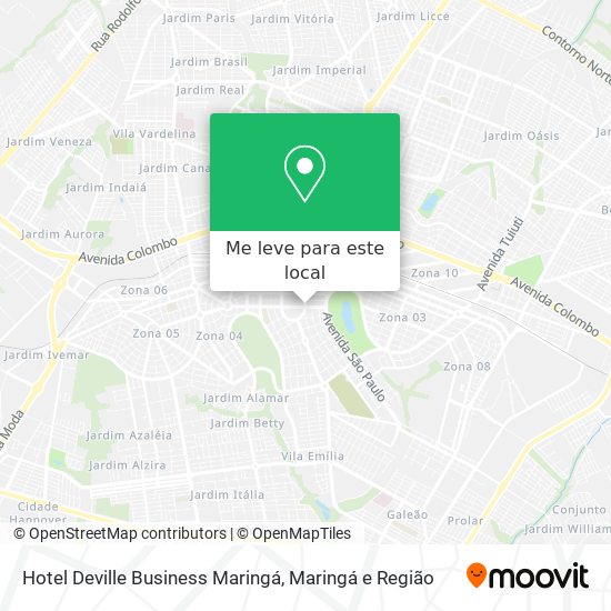 Hotel Deville Business Maringá mapa