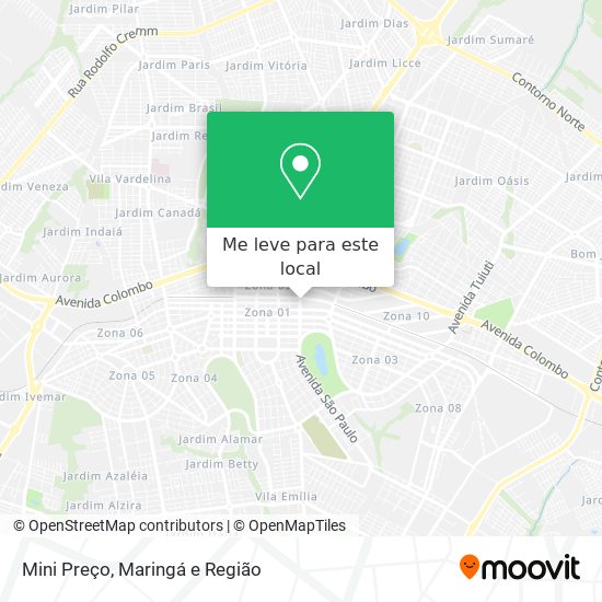 Mini Preço mapa