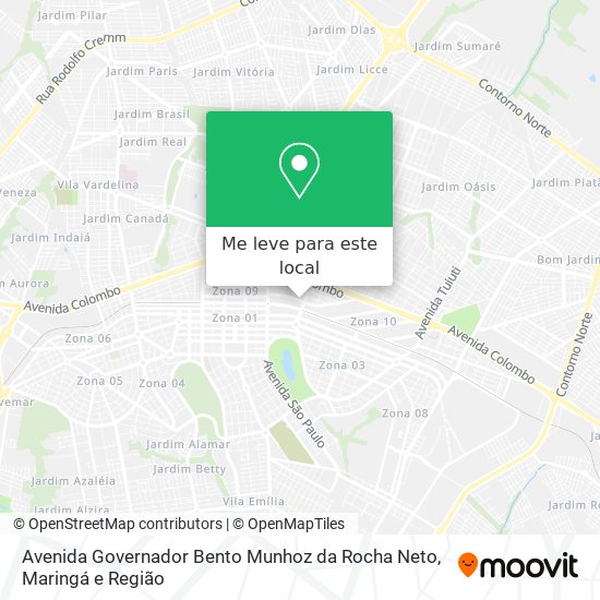 Avenida Governador Bento Munhoz da Rocha Neto mapa