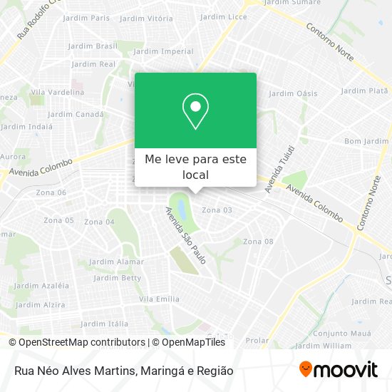 Rua Néo Alves Martins mapa