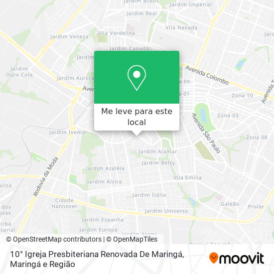 10° Igreja Presbiteriana Renovada De Maringá mapa