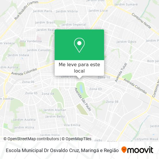 Escola Municipal Dr Osvaldo Cruz mapa