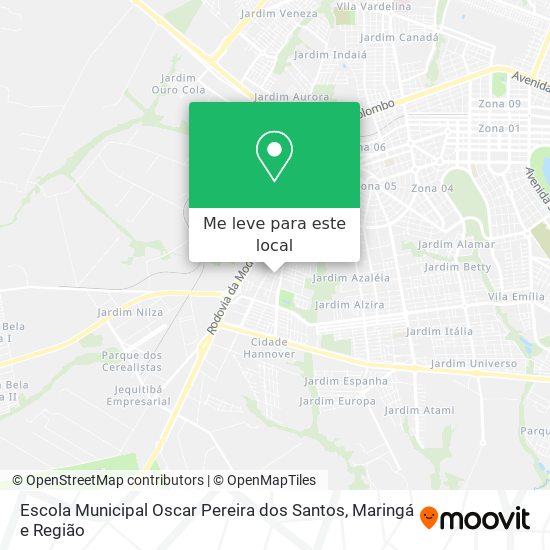 Escola Municipal Oscar Pereira dos Santos mapa