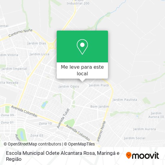 Escola Municipal Odete Alcantara Rosa mapa