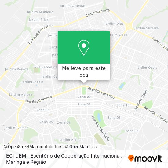ECI UEM - Escritório de Cooperação Internacional mapa