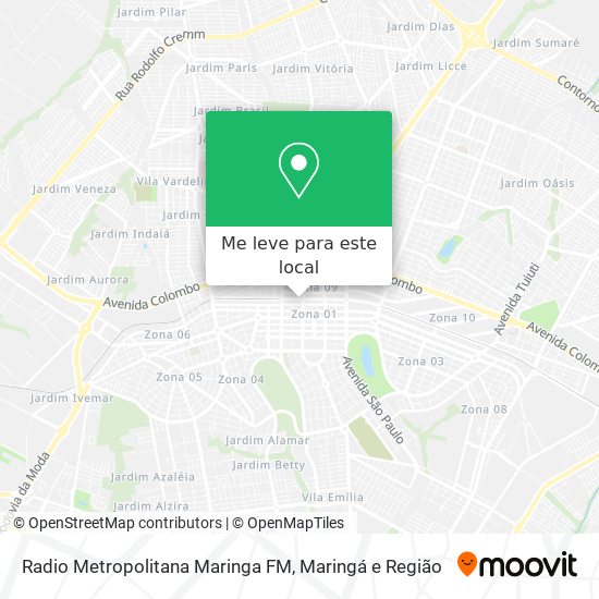 Radio Metropolitana Maringa FM mapa