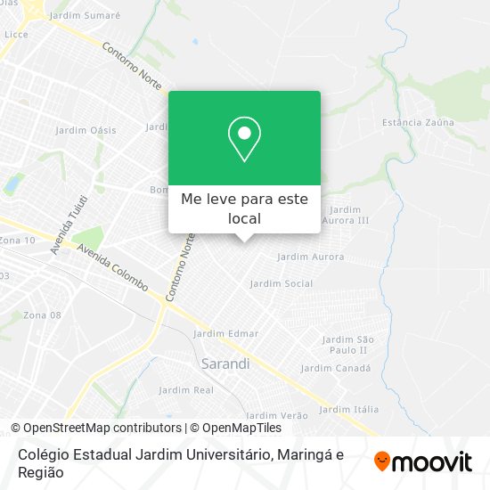 Colégio Estadual Jardim Universitário mapa