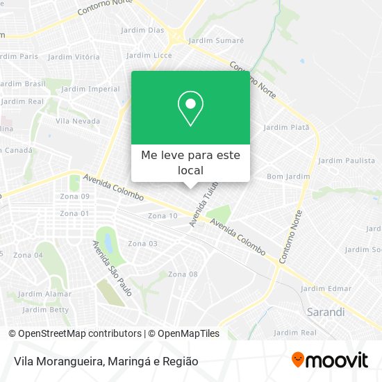 Vila Morangueira mapa