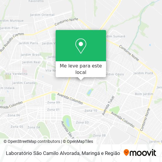 Laboratório São Camilo Alvorada mapa