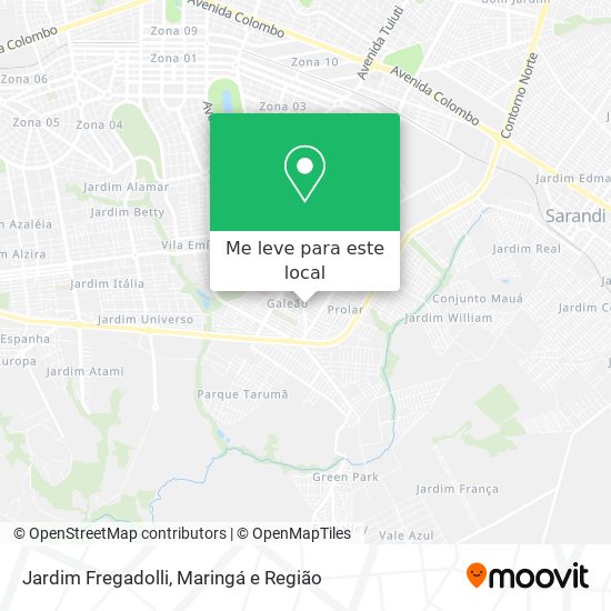 Jardim Fregadolli mapa