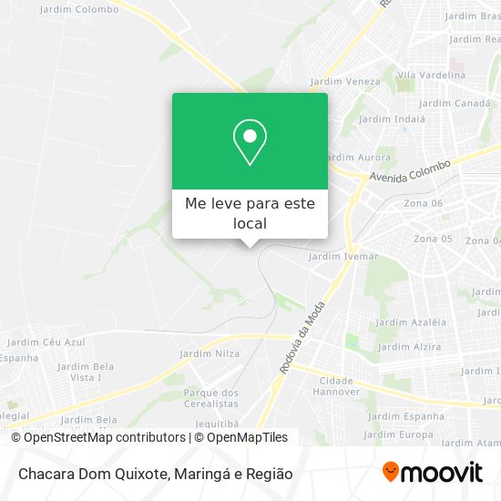 Chacara Dom Quixote mapa