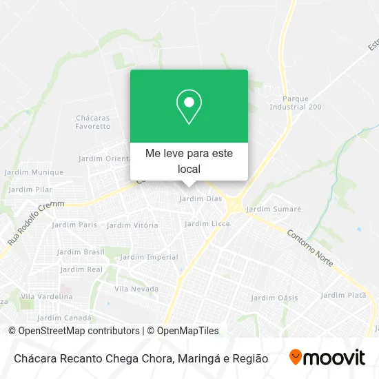 Chácara Recanto Chega Chora mapa
