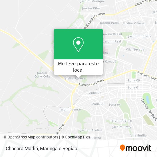 Chácara Madiã mapa