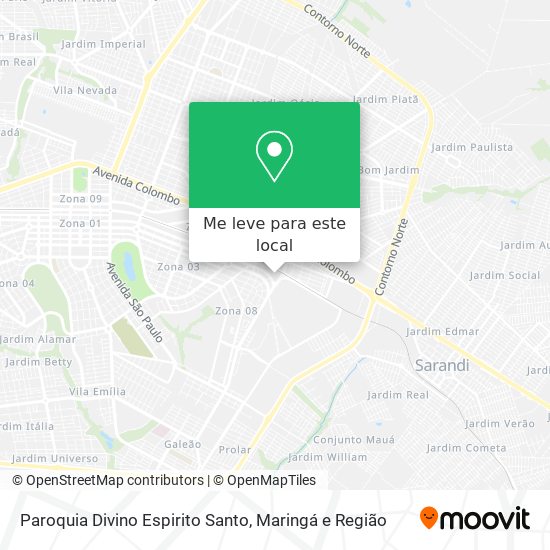 Paroquia Divino Espirito Santo mapa