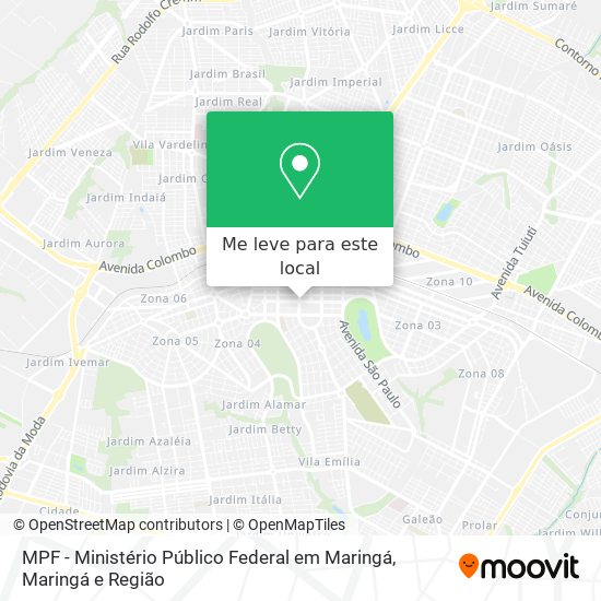 MPF - Ministério Público Federal em Maringá mapa