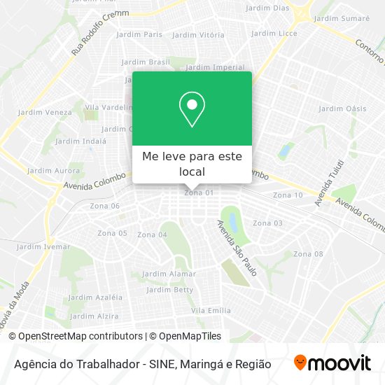 Agência do Trabalhador - SINE mapa