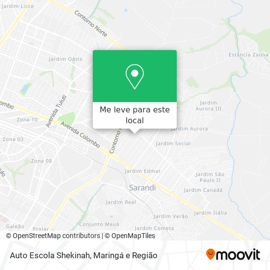Auto Escola Shekinah mapa