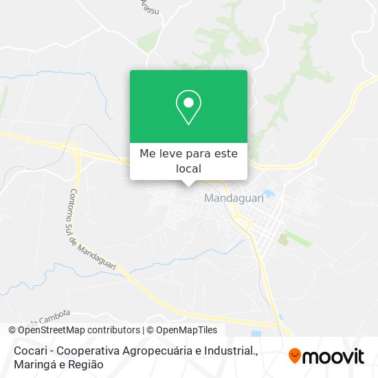 Cocari - Cooperativa Agropecuária e Industrial. mapa