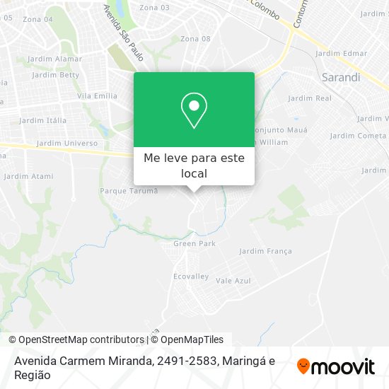 Avenida Carmem Miranda, 2491-2583 mapa