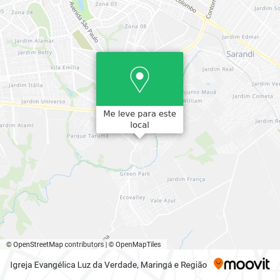 Igreja Evangélica Luz da Verdade mapa