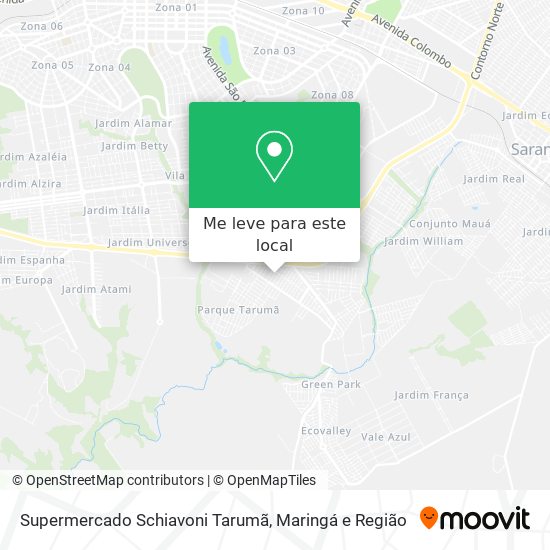 Supermercado Schiavoni Tarumã mapa