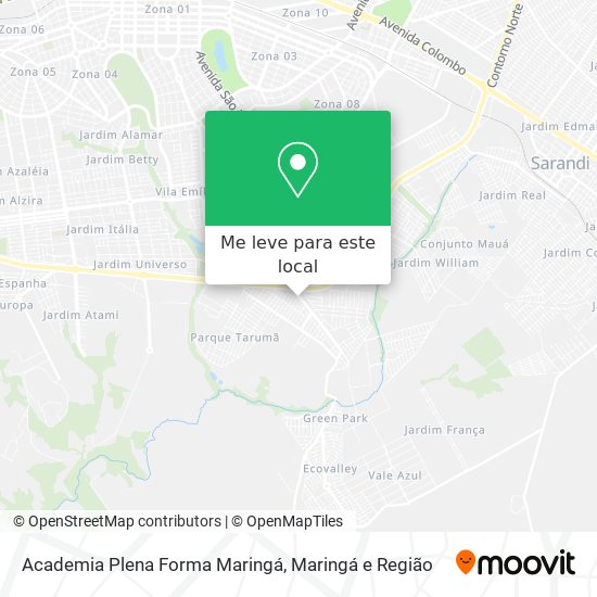 Academia Plena Forma Maringá mapa