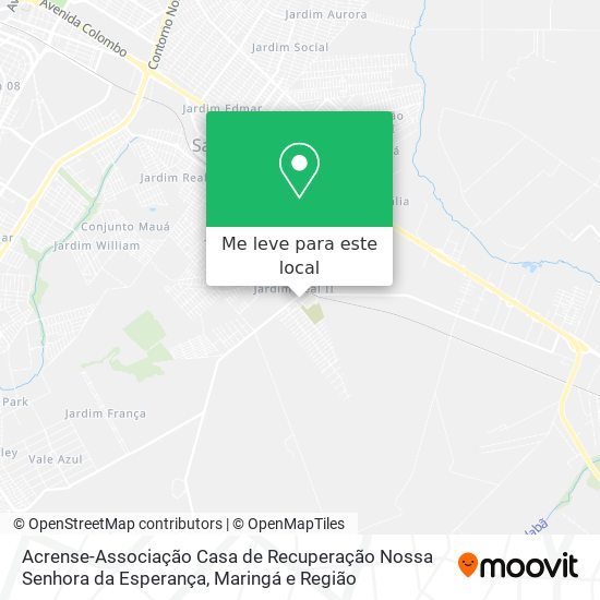 Acrense-Associação Casa de Recuperação Nossa Senhora da Esperança mapa