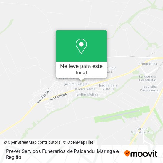 Prever Servicos Funerarios de Paicandu mapa