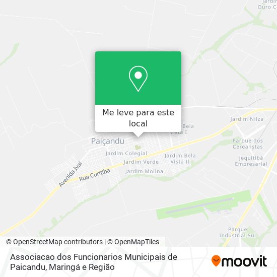 Associacao dos Funcionarios Municipais de Paicandu mapa