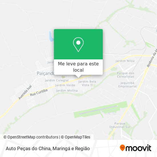 Auto Peças do China mapa