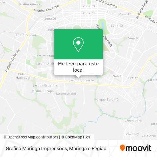 Gráfica Maringá Impressões mapa