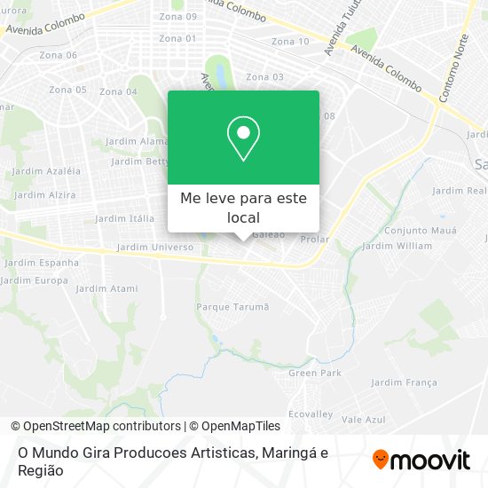 O Mundo Gira Producoes Artisticas mapa