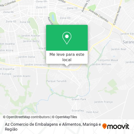 Az Comercio de Embalagens e Alimentos mapa
