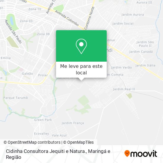 Cidinha Consultora Jequiti e Natura. mapa