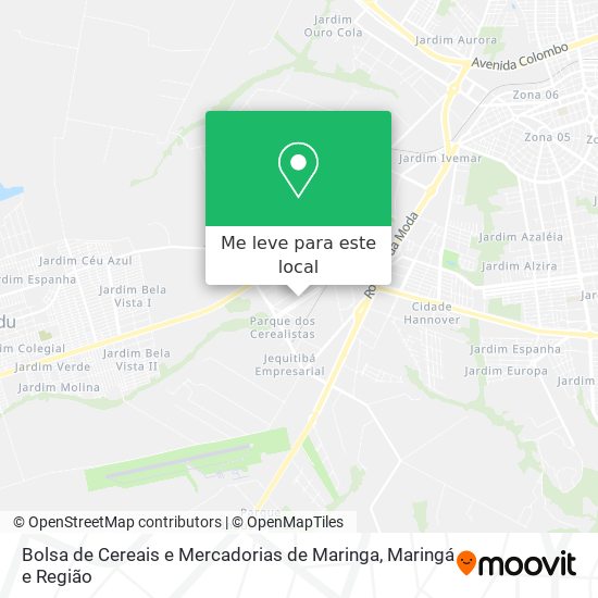 Bolsa de Cereais e Mercadorias de Maringa mapa