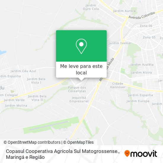 Copasul Cooperativa Agrícola Sul Matogrossense. mapa