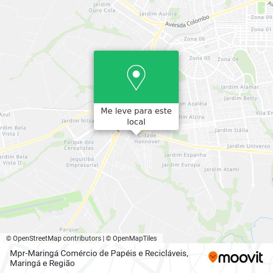 Mpr-Maringá Comércio de Papéis e Recicláveis mapa