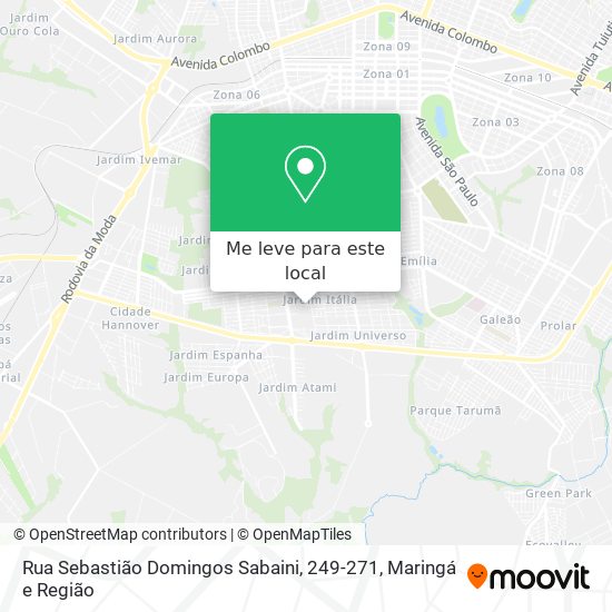Rua Sebastião Domingos Sabaini, 249-271 mapa
